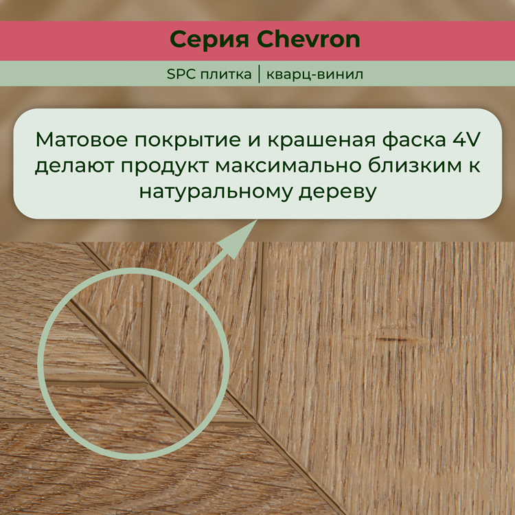 45CH49 Кварцвинил замковый STRONG STEP Шеврон 125x610x5 Прованс