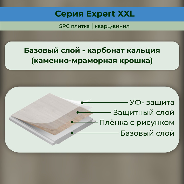 25EL24 Кварцвинил замковый STRONG STEP Эксперт+ 181x1500x5 Берген