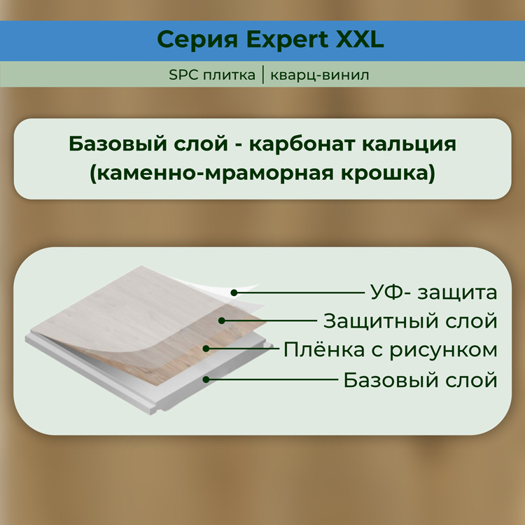 25EL28 Кварцвинил замковый STRONG STEP Эксперт+ 181x1500x5 Бари