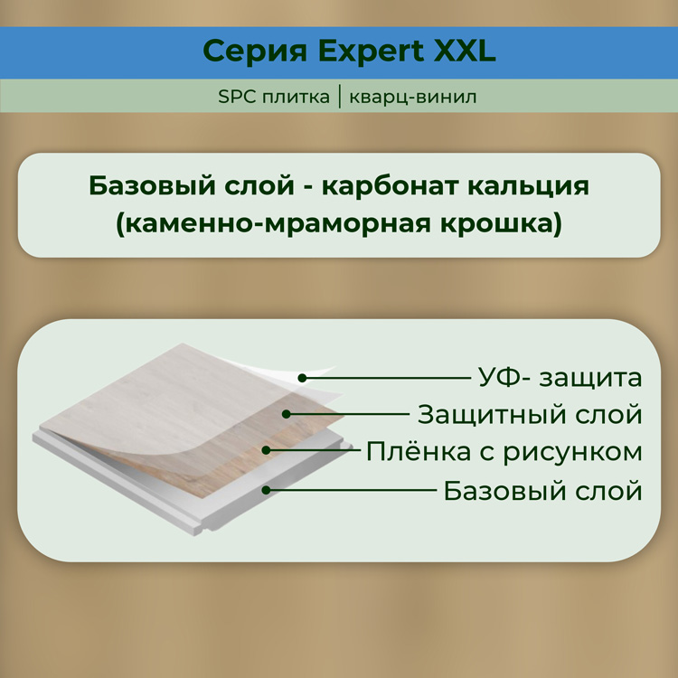 25EL29 Кварцвинил замковый STRONG STEP Эксперт+ 181x1500x5 Толедо