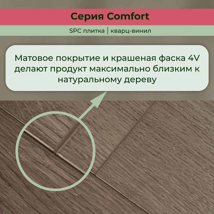 14CM08 Кварцвинил замковый STRONG STEP Комфорт 181x1220x4,2 Графит