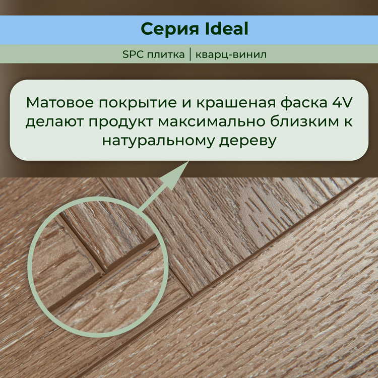 35ID39 Кварцвинил замковый STRONG STEP Идеал 126x630x5 Каштан