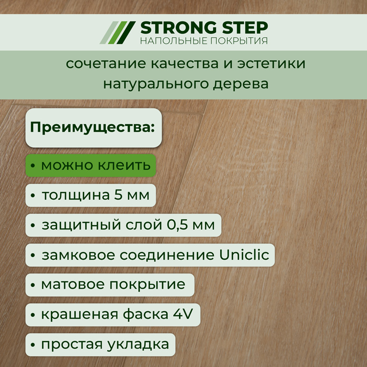 15EX19 Кварцвинил замковый STRONG STEP Эксперт 181x1220x5 Лугано